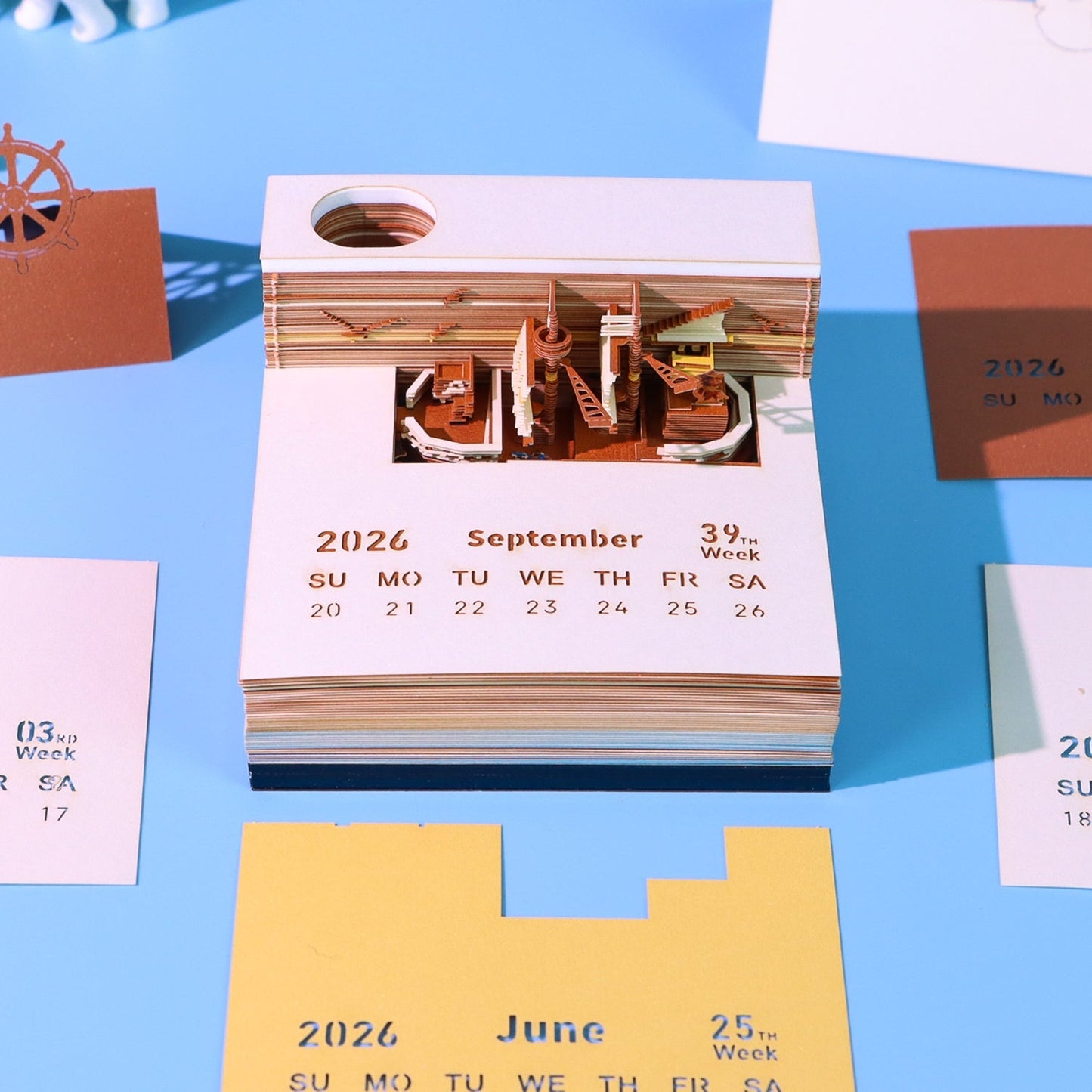 Calendrier 3D 2026 - Bateau Pirate 