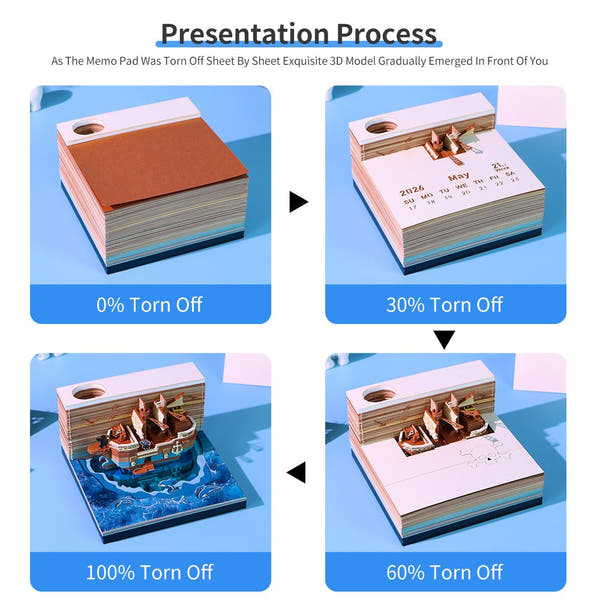 Calendrier 3D 2026 - Bateau Pirate 