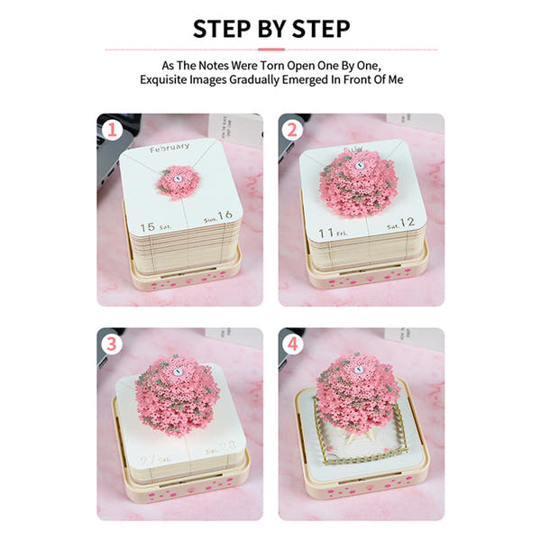 Calendrier 3D 2026 - Arbre Sakura B 