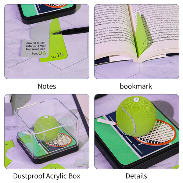 Calendrier 3D 2026 - Tennis 