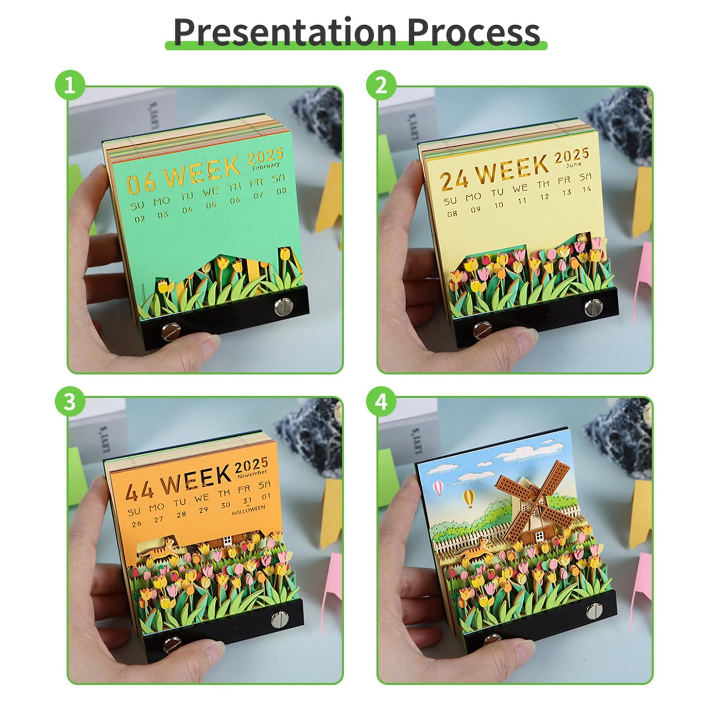 Calendrier 3D 2026 - Moulin à vent 