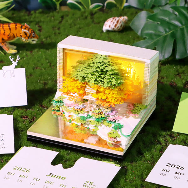 Green Tree House (avec lumière et calendrier 2026)
