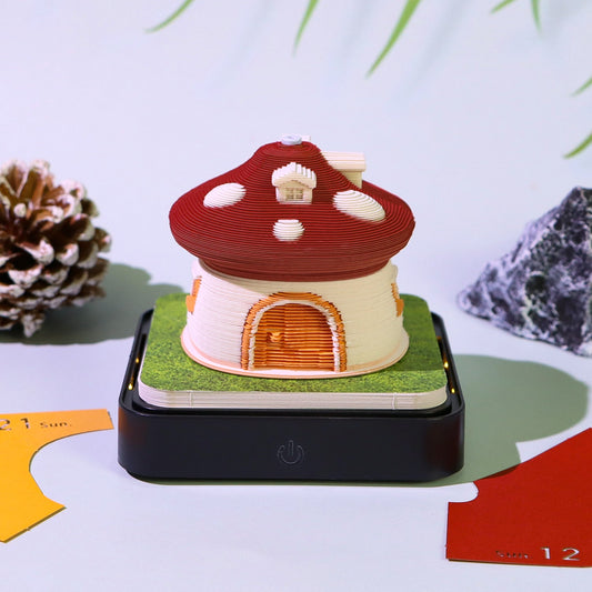 Maison Champignon (Avec Lumière et Calendrier 2026)