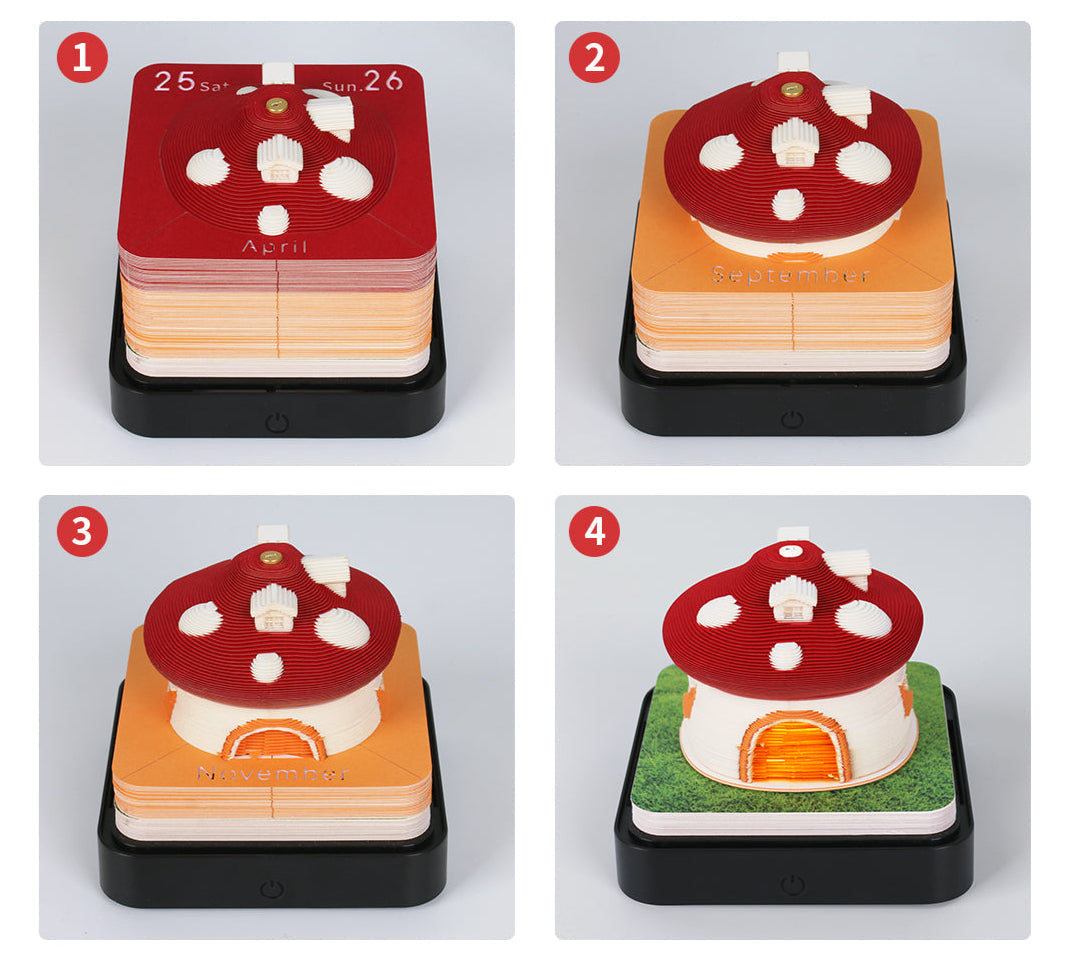 Mushroom House (With Light & Calendar 2026)