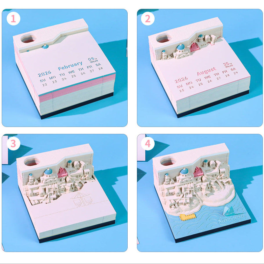 Santorin (Avec lumière et calendrier 2026)